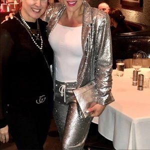 Metallic sequins jacket